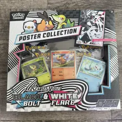 Pokemon TCG Scarlet & Violet Black Bolt & White Flare Unova Poster Collection - Image 1