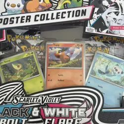 Pokemon TCG Scarlet & Violet Black Bolt & White Flare Unova Poster Collection - Image 2