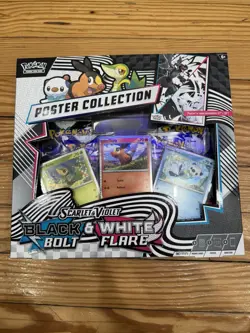 Pokemon TCG Scarlet & Violet Black Bolt & White Flare Unova Poster Collection - Image 1