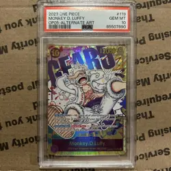 One Piece Monkey D Luffy Alternate Art OP05-119 English PSA 10 Gear 5 Alt - Image 1