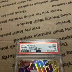 One Piece Monkey D Luffy Alternate Art OP05-119 English PSA 10 Gear 5 Alt - Image 3