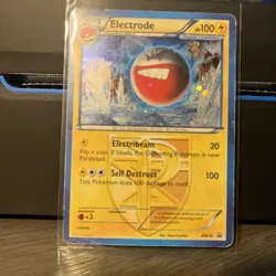 2013 Pokemon, #BW76 Electrode, Cosmo Holo Black Star Promo lightly played crease - Image 1