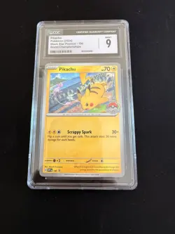 Pikachu Svp 190 Black Star Promo World Champions 2024 CGC 9 Pokemon TCG - Image 1
