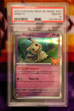 Pokemon TCG Mimikyu 097/193 Trick or Trade 2023 Holo PSA 10 - Image 1