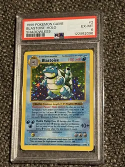 Blastoise 2/102 - Base Set SHADOWLESS Holo Rare - 1999 Pokemon #2 PSA 6 EX-MT - Image 3