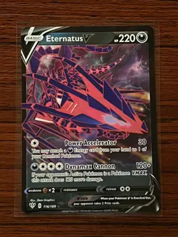 Eternatus V 116/189 Full Art Ultra Rare Pokemon TCG Darkness Ablaze Near Mint - Image 1