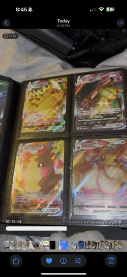 Pokemon TCG Binder Collection Large Lot of Cards Full Art V Holo Ex NM PackFresh - Image 1