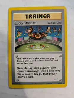 LUCKY STADIUM 100/105 Neo Destiny 1st EDITION Pokemon card NEAR MINT NM - Image 1