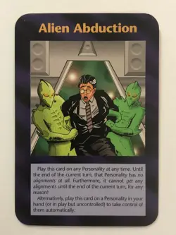Alien Abduction INWO Illuminati New World Order Card Game Assassins Rare - Image 1
