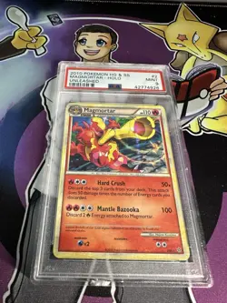 PSA 9 MINT Magmortar 2/95 Holo HGSS Unleashed 2010 Pokemon Card - Image 1