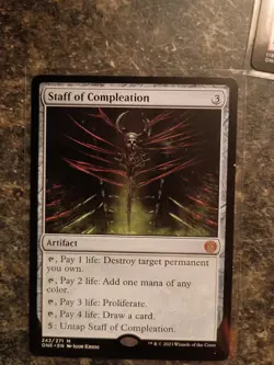 Phyrexia: All Will Be One Magic the Gathering Staff of Compleation 242/271 - Image 1