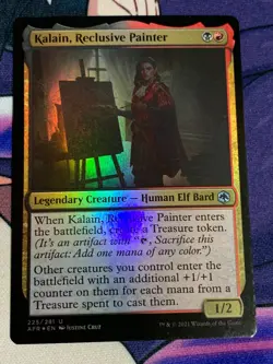 C1555 MAGIC GATHERING ADVENTURES FORGOTTEN REALMS KALAIN RECLUSIVE FOIL NM MTG - Image 1