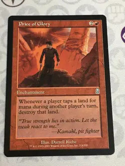 D1340 MAGIC GATHERING ODYSSEY PRICE OF GOLORY 214 HP U MTG - Image 1
