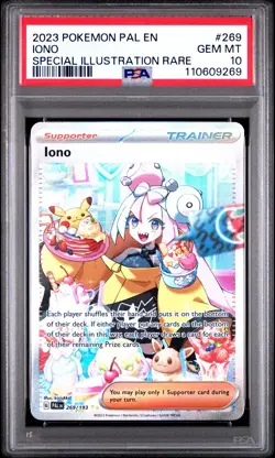 PSA 10 IONO #269 2023 POKEMON PAL EN-PALDEA EVOLVED SPECIAL ILLUSTRATION RARE - Image 1