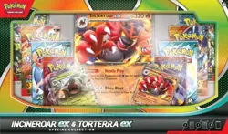 Pokemon TCG Incineroar ex and Torterra ex Special Collection Box - Lot of 5 - Image 1