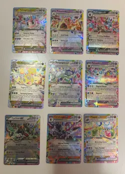 Pokemon TCG Ex Rainbow Tera Lot of 9 Cards NM Free Shipping - Image 1