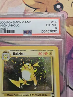 1999 Pokemon Game Raichu Holo #14 Holo PSA 6 Clean - Image 3