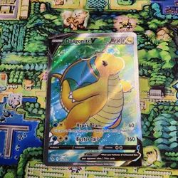 Pokemon Dragonite V 076/078 - Pokemon GO - Near Mint - Full Art Holo - Image 1