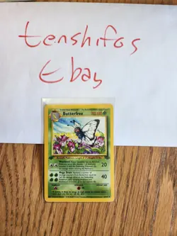 Pokemon TCG Jungle 1st Edition Butterfree 33/64 Edition "d" Error Misprint LP - Image 1