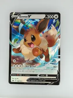 2023 Pokemon Crown Zenith Eevee V 108/159 NM - Image 1