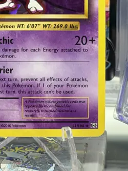 2016 Pokemon TCG Mewtwo XY Evolutions 51/108 Cracked Ice Holo - Image 4