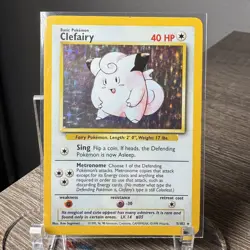Pokemon TCG Clefairy 5/102 Base Set Rare MP-HP - Image 1