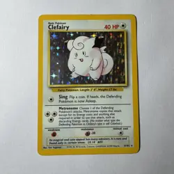 Pokemon TCG Clefairy 5/102 Base Set Rare MP-HP - Image 3