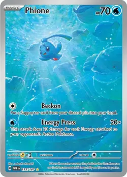 NM-Mint Phione - 175/167 - Illustration Rare Pokemon Twilight Masquerade - Image 1