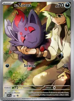 N's Zorua 189 Promo Scarlet & Violet Pokemon NM - Image 1