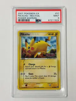 2007 Pokemon EX Pikachu PSA 9 #57 Power Keepers Foil - Image 1