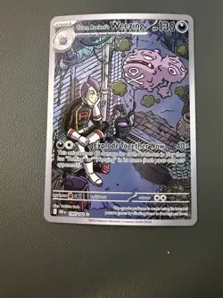 Team Rocket's Weezing 199/182 Illustration Rare Destined Rivals Pokemon NM - Image 1