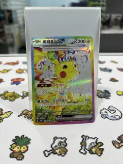 Pikachu ex SAR 132/106 Super Electric Breaker sv8 Pokemon Card Korean - Image 1
