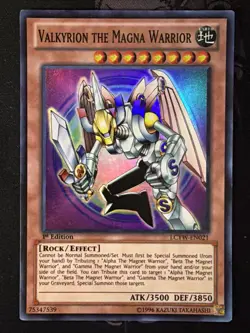 Valkyrion The Magna Warrior LCYW-EN021 1st Edition Super Rare LP - Image 2