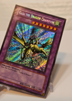Gaia the Dragon Champion LOB-E102 Secret Rare 1st Edition EURO Yugioh 981 - Image 4