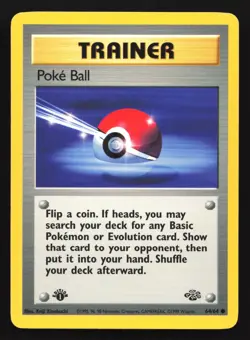 Pokemon Poke Ball 64/102 WotC Jungle 1st Edition Common LP - Image 1