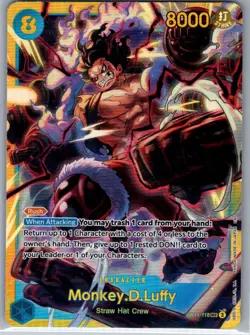 Monkey.D.Luffy OP11-118 SEC English A Fist of Divine Speed - One Piece Card - NM - Image 1