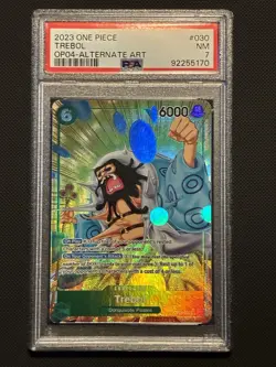 PSA 7 2023 Trebol Alt Art OP04-030 Kingdoms Of Intrigue One Piece - Image 1