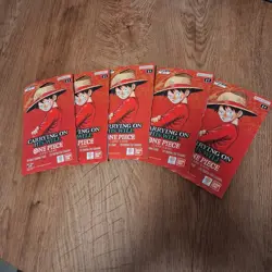One Piece OP-13 CARRYING ON HIS WILL Sleeved Booster Packs Lot Of 5 English 5x - Image 1
