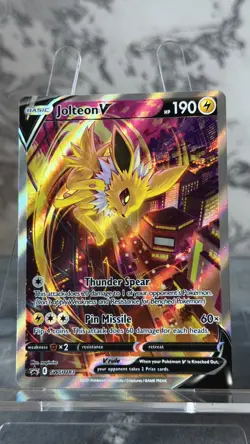 Jolteon V SWSH183 Promo Pokemon TCG Card NM Sword & Shield English Holo Rare UK - Image 2