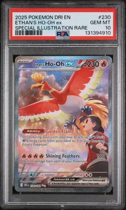 2025 POKEMON DRI EN- ETHAN'S HO-OH EX SIR #230 PSA 10 - Image 1
