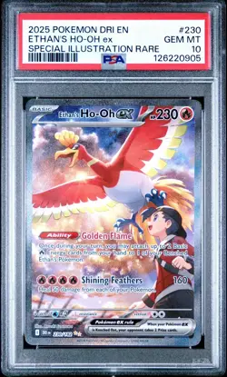 2025 Pokemon DRI-EN Ethan’s HO-OH Ex SIR PSA 10 Gem - Image 1