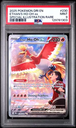 2025 Pokemon Dri En-Destined Rivals #230 Ethan'S Ho-Oh Ex SIR PSA 9 - Image 1