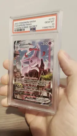 Pokemon Espeon VMAX Fusion Strike Secret Rare Full Alt Art #270 PSA 10 Gem Mint - Image 2