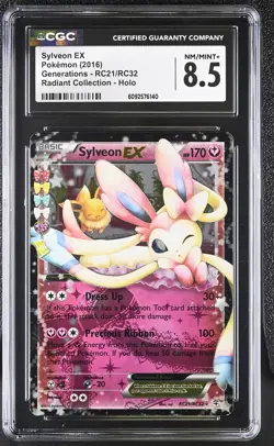 CGC 8.5 Sylveon EX Generations RC21/RC32 Radiant Collection Holo Pokemon Card - Image 1