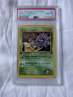 2000 Pokemon Gym Challenge Koga’s Tangela 1st Edition | 81/132 | PSA 10 GEM MINT - Image 1