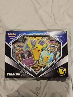 Pokemon TCG Pikachu V Box Trading Card Game Booster Packs, Factory Sealed 2022 - Image 1