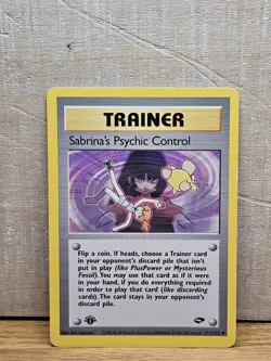 Sabrina's Psychic Control 121/132 Gym Challenge 1st Edition Pokemon Card TCG - Image 1
