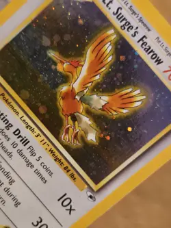 LT. SURGE'S FEAROW 007/132 Gym Heroes Pokemon Card Holo WOTC NM - Image 2