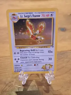 LT. SURGE'S FEAROW 007/132 Gym Heroes Pokemon Card Holo WOTC NM - Image 3