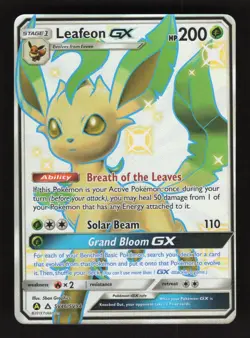 Leafeon GX SV46/SV94 Pokemon Hidden Fates Holo Full Art Card - Image 1